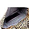 Large Leopard Print Envelope Clutch Shoulder Bag