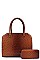 2IN1 FASHION CROCO PATTERN TOTE BAG WITH MATCHING WALLET