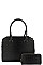 2IN1 FASHION CROCO PATTERN TOTE BAG WITH MATCHING WALLET
