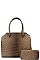 2IN1 FASHION CROCO PATTERN TOTE BAG WITH MATCHING WALLET