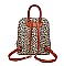 2 IN 1 Leoprad Print Backpack With Wallet