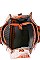 CROCO SKIN PATTERN STUDDED SATCHEL WITH LONG STRAP
