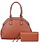 2IN1 STYLISH DOMED SATCHEL WITH MATCHING WALLET