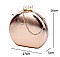 CUTE STRUCTURED DOUBLE PEARL CIRCLE CLUTCH WITH CHAIN