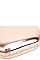 CUTE STRUCTURED DOUBLE PEARL CIRCLE CLUTCH WITH CHAIN