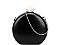 CUTE STRUCTURED DOUBLE PEARL CIRCLE CLUTCH WITH CHAIN