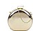 CUTE STRUCTURED DOUBLE PEARL CIRCLE CLUTCH WITH CHAIN