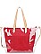 TRANSPARENT OUT LAYER SHOPPER WITH LONG STRAP