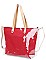 TRANSPARENT OUT LAYER SHOPPER WITH LONG STRAP