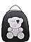 STUDDED BEAR PATCH BACKPACK CLUTCH SET