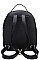 STUDDED BEAR PATCH BACKPACK CLUTCH SET