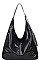 GLOSSY PYTHON PATTERN HOBO BAG