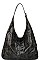 GLOSSY PYTHON PATTERN HOBO BAG