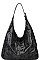 GLOSSY PYTHON PATTERN HOBO BAG