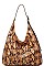 GLOSSY PYTHON PATTERN HOBO BAG