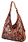 GLOSSY PYTHON PATTERN HOBO BAG