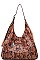 GLOSSY PYTHON PATTERN HOBO BAG