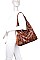 GLOSSY PYTHON PATTERN HOBO BAG