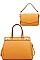2IN1 STYLISH SATCHEL WITH CROSSBODY SET