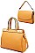 STYLISH 2 IN 1 SATCHEL WITH CROSSBODY SET