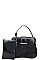 2 IN 1 CROC PATTERN CROSSBODY BAG WITH COIN PURSE