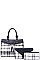 3IN1 TRENDY PLAID CHECK SATCHEL CLUTCH AND WALLET SET