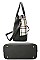 3IN1 HOT TRENDY CHECK SATCHEL BAG CLUTCH AND WALLET SET