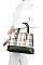 3IN1 HOT TRENDY CHECK SATCHEL BAG CLUTCH AND WALLET SET