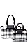 2 IN 1 CHECK SATCHEL SET WITH LONG STRAP