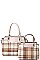 2 IN 1 CHECK SATCHEL SET WITH LONG STRAP