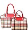 2 IN 1 CHECK SATCHEL SET WITH LONG STRAP