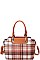 2 IN 1 CHECK SATCHEL SET WITH LONG STRAP