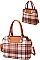 2 IN 1 CHECK SATCHEL SET WITH LONG STRAP