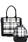2 IN 1 CHECK FRONT TOTE AND BACKPACK SET