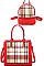 2 IN 1 CHECK FRONT TOTE AND BACKPACK SET