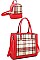 2 IN 1 CHECK FRONT TOTE AND BACKPACK SET