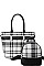 2 IN 1 CHECK TOTE AND MINI BACKPACK SET