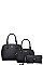 3 IN 1 2 DOMED SATCHEL BAGS AND CLUTCH SET