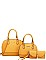3 IN 1 2 DOMED SATCHEL BAGS AND CLUTCH SET