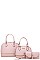 3 IN 1 2 DOMED SATCHEL BAGS AND CLUTCH SET