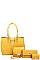4IN1 DESIGNER MODERN SATCHEL CROSS BODY CLUTCH AND PURSE SET