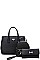 3IN1 TRENDY STYLISH TEXTURED SATCHEL BACKPACK AND CLUTCH SET