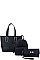 3IN1 STYLISH FASHION SHOPPER BACKPACK AND CLUTCH SET