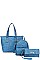3IN1 STYLISH FASHION SHOPPER BACKPACK AND CLUTCH SET