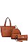 3IN1 STYLISH FASHION SHOPPER BACKPACK AND CLUTCH SET