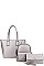 3IN1 STYLISH FASHION SHOPPER BACKPACK AND CLUTCH SET