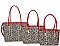 3 IN 1 ANIMAL PRINT SHOPPER BAG SET