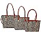 3 IN 1 ANIMAL PRINT SHOPPER BAG SET