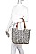 3IN1 CHEETAH STYLISH SHOPPER BAG WITH MATCHING BACKPACK AND CLUTCH SET
