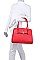 3 IN 1 RIBBON ACCENT SATCHEL BAGS AND CLUTCH SET